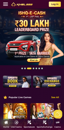 Khel222 Casino Apps Homepage