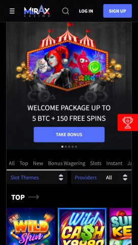 Mirax Casino Apps Homepage