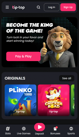 Tip-Top.bet Apps Homepage