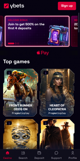 ybets.io Apps Homepage