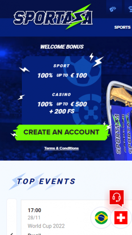 Sportaza Apps Homepage