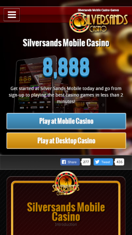 Silversands Casino Apps Homepage