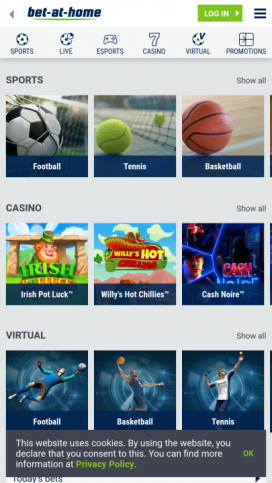 bet-at-home Apps Homepage