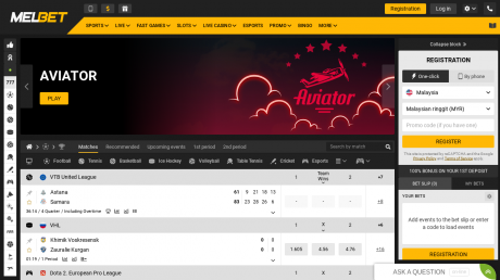 MELbet Casino Homepage