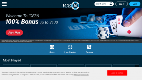 Ice36 Casinos Homepage