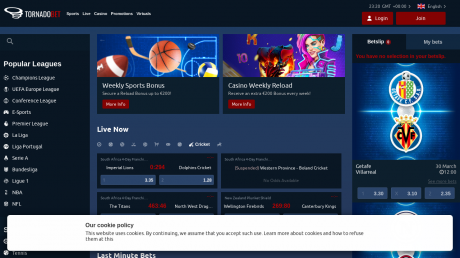 Tornadobets Homepage
