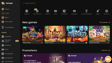 Fairspin Casinos Homepage