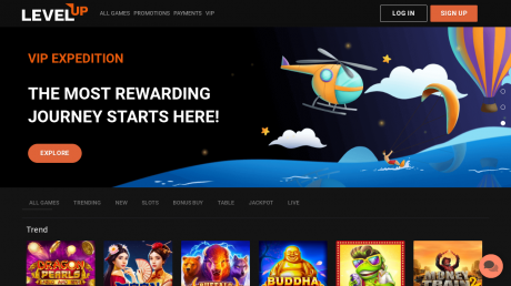 LevelUp Casinos Homepage