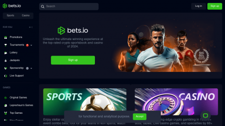 bets.io Casinos Homepage