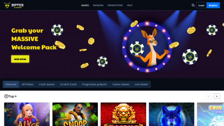 Ripper Casinos Homepage