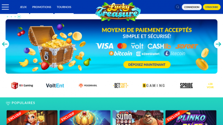 LuckyTreasure Mobile Homepage