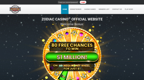Zodiac Casinos Homepage