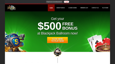 Visit the Homepage of BlackJack Ballroom Casino