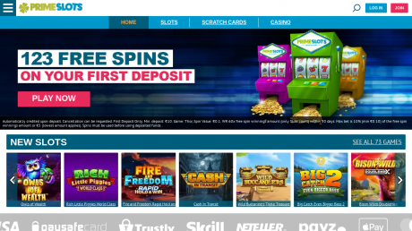 Prime Slots Casinos Homepage