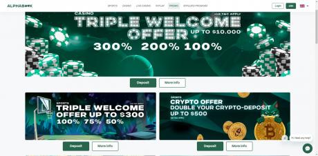 Alphabook Casinos Homepage