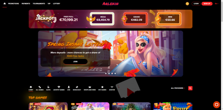 Arlekin Casino Homepage