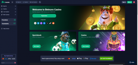 Betnuvo Casinos Homepage