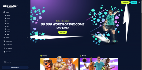 BetBeast Casinos Homepage