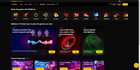 BetBooms Homepage