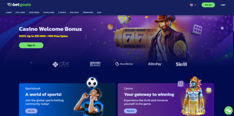 BetGoals Casinos Homepage