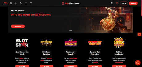 BetMaximus Homepage