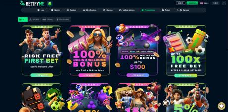 BetifyMe Casinos Homepage