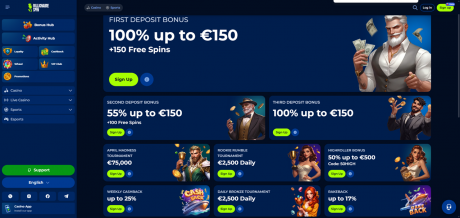 BillionaireSpins Homepage