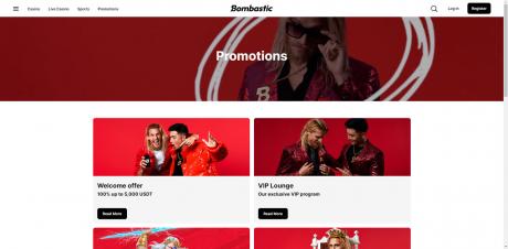 Bombastic Casinos Homepage