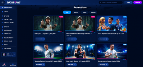 Boomerang Bets Homepage