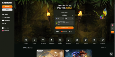 CashWin Casinos Homepage