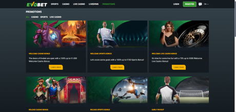 Evobet Casinos Homepage
