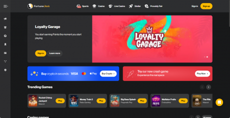 FortuneJacks Homepage