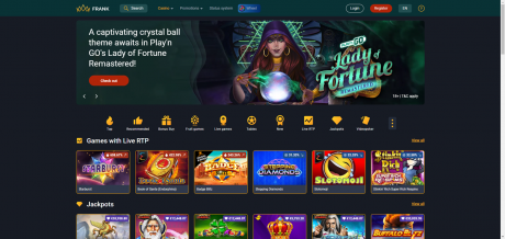 Frank Casinos Homepage