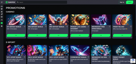Gamix Casinos Homepage