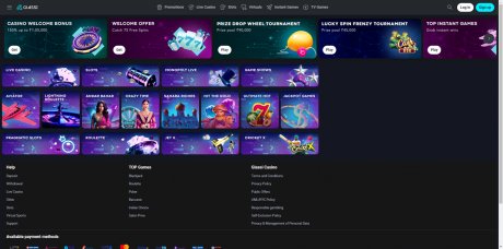 Glassi Casinos Homepage