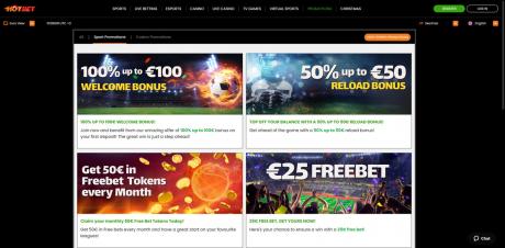 Hot.bet Casinos Homepage
