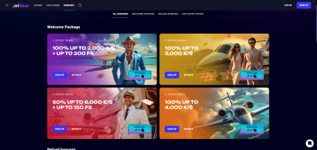 Jet4Bets Homepage