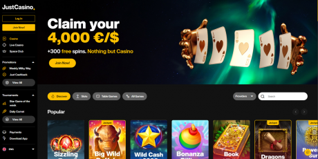 Just Casinos Homepage