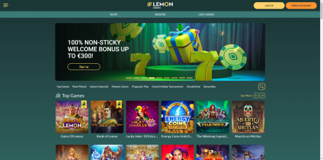 Lemon Casinos Homepage