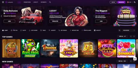 LuckyReels Casinos Homepage