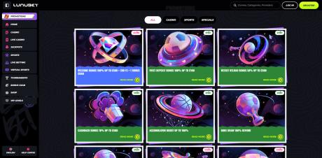 Lunubet Casinos Homepage