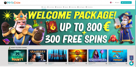 Merlin Casinos Homepage