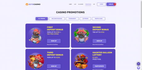 OctoCasinos Homepage