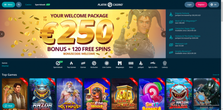 Platin Casinos Homepage