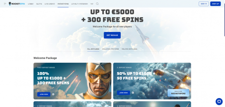 RocketSpins Homepage