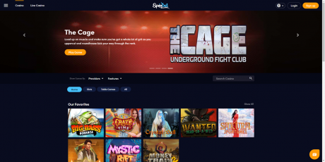 Spin.bet Casinos Homepage