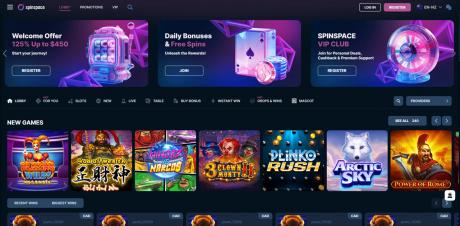 SpinSpace Casinos Homepage