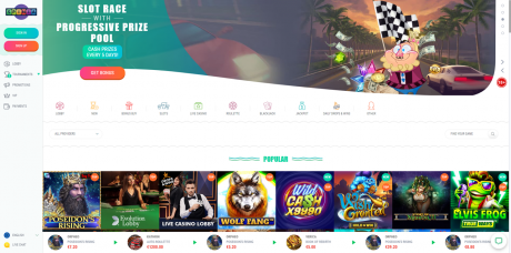 Spinia Casinos Homepage