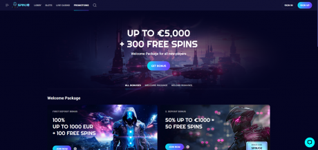 SpinJo Casinos Homepage