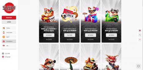 Sushi Casinos Homepage
